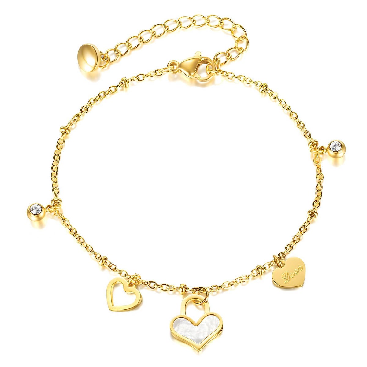 Armband, 18K vergoldeter Edelstahl (Nr. 90806)