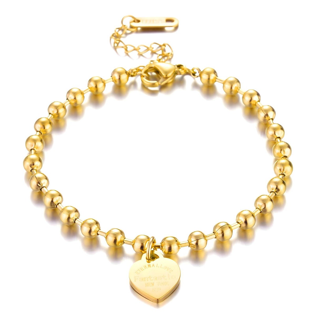 Armband "Herzen", 18K vergoldeter Edelstahl (Nr. 87988)