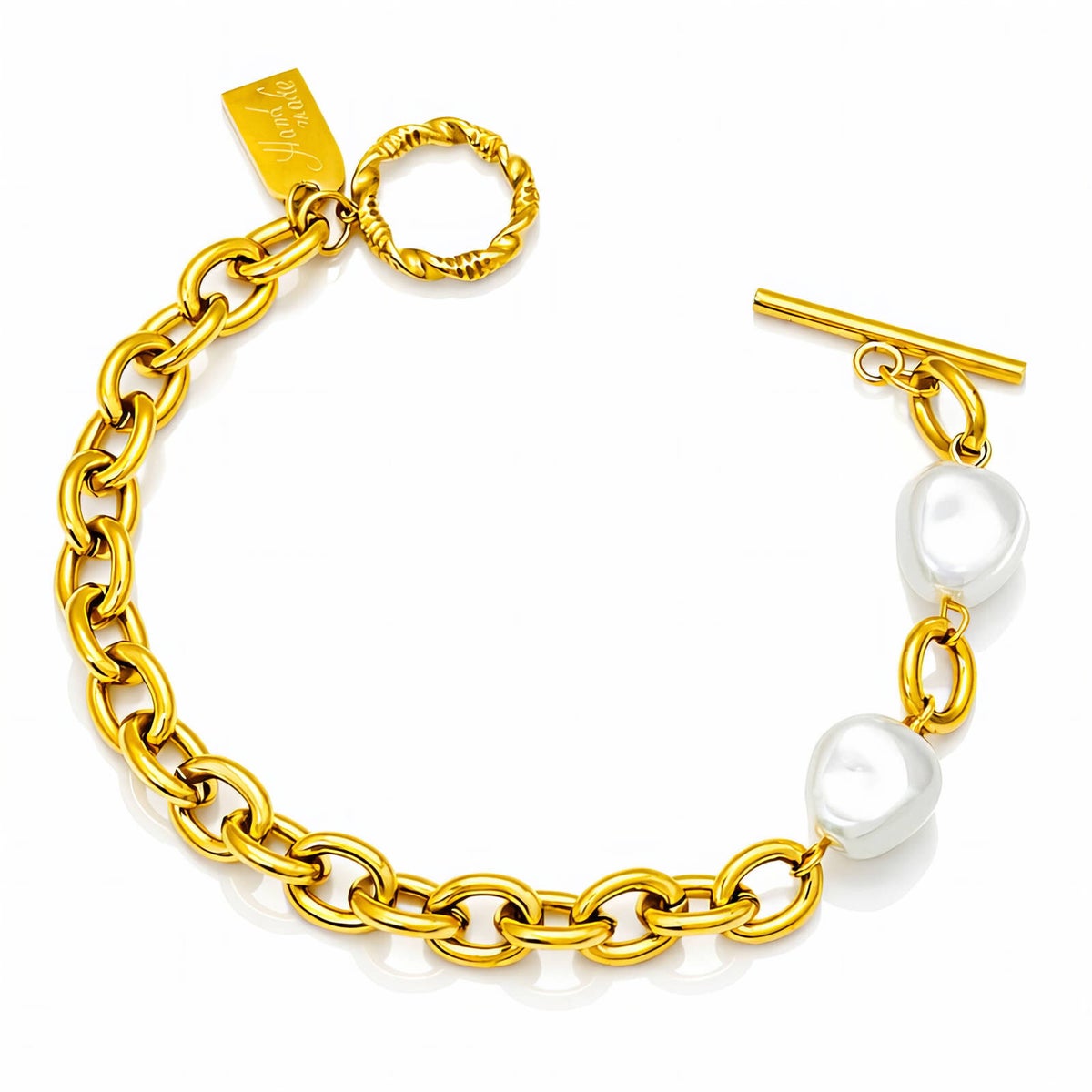 Armband, 18K vergoldeter Edelstahl (Nr. 91313)