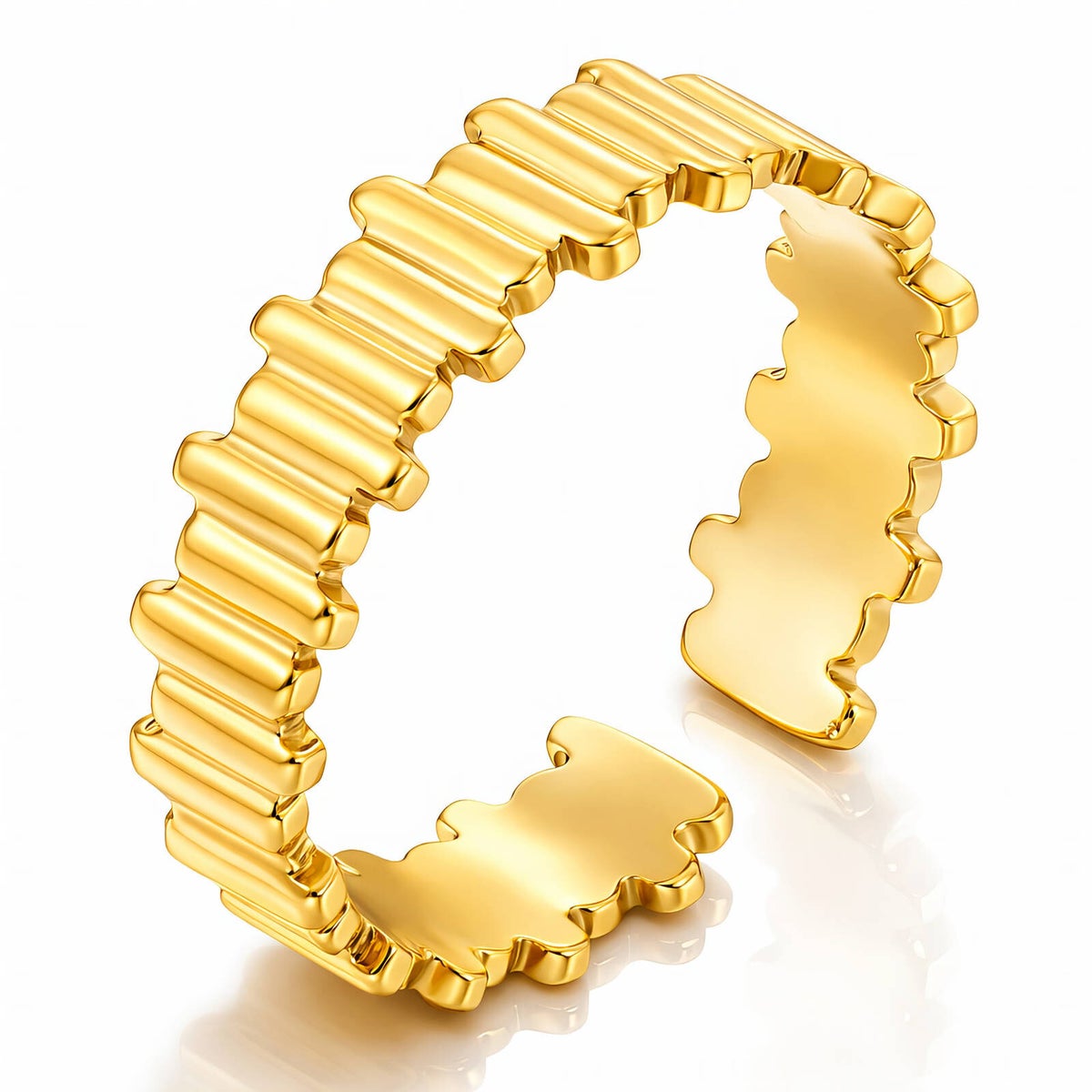 Ring, 18K vergoldeter Edelstahl (Nr. 87093)