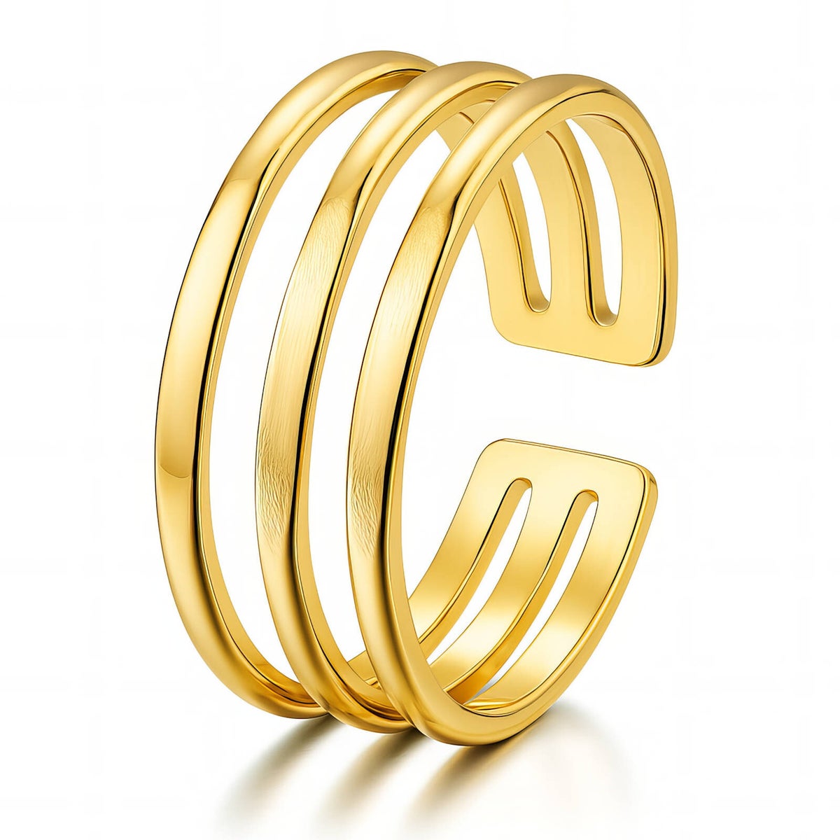 Ring, 18K vergoldeter Edelstahl (Nr. 87100)