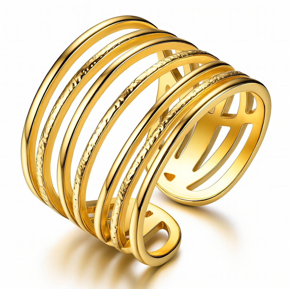 Ring, 18K vergoldeter Edelstahl (Nr. 87116)