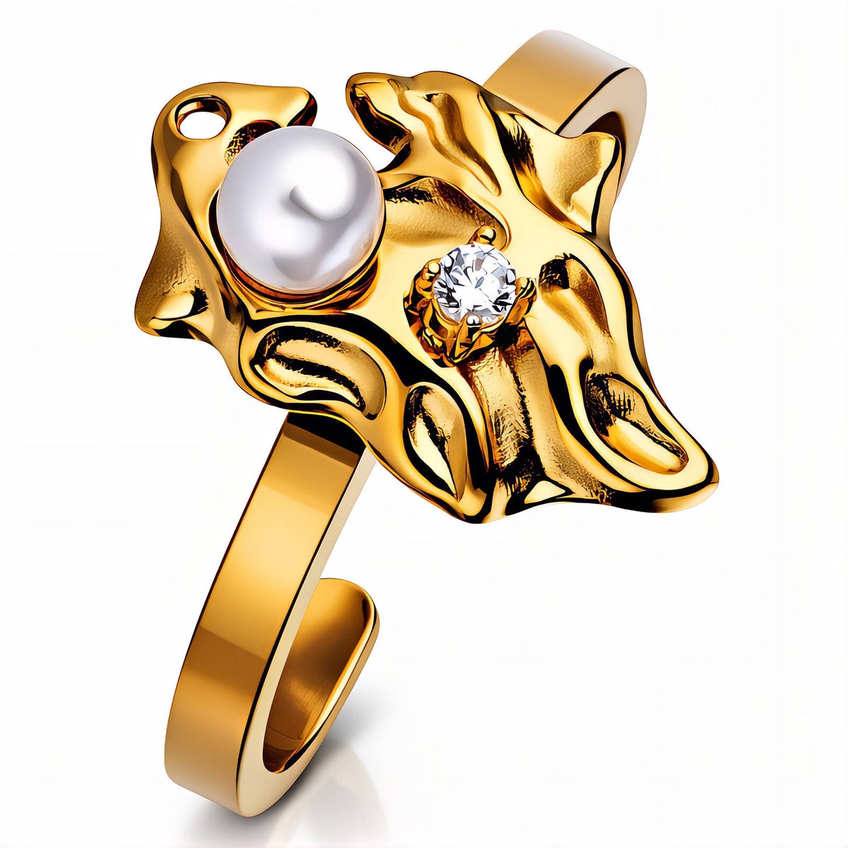Ring, 18K vergoldeter Edelstahl (Nr. 90126)