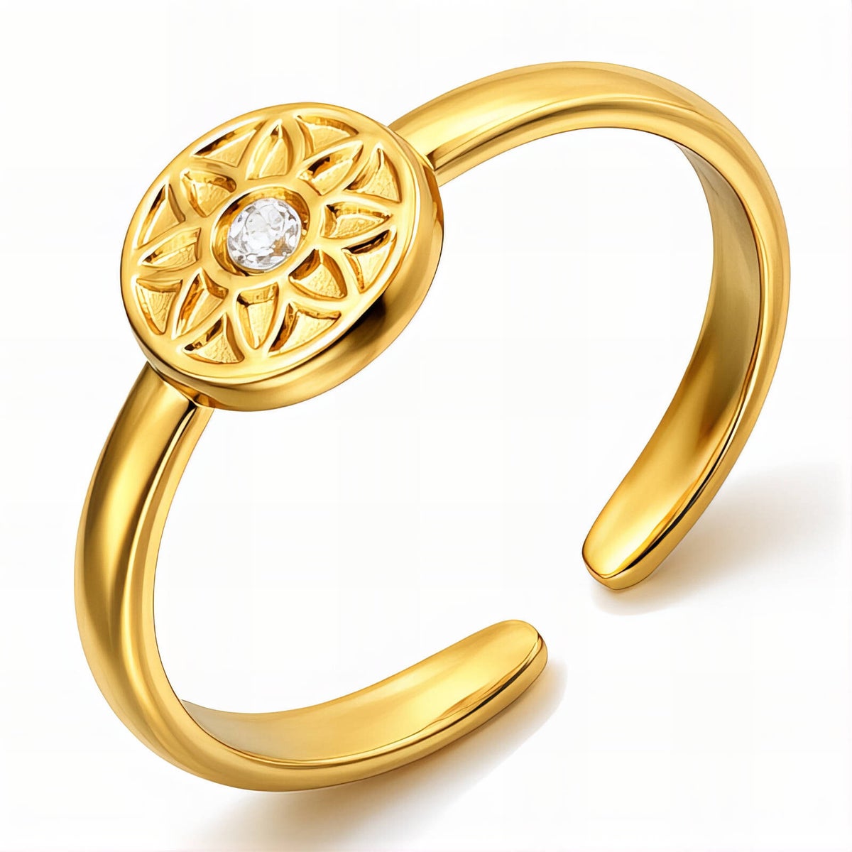 Ring, 18K vergoldeter Edelstahl (Nr. 91228)