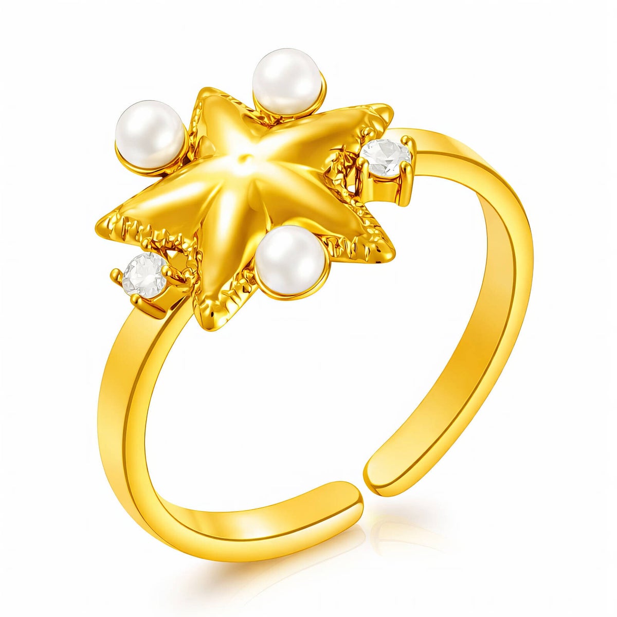 Ring, 18K vergoldeter Edelstahl (Nr. 91351)