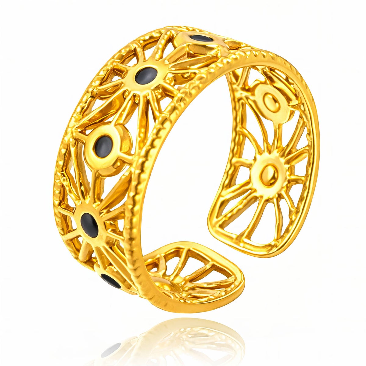 Ring, 18K vergoldeter Edelstahl (Nr. 91407)