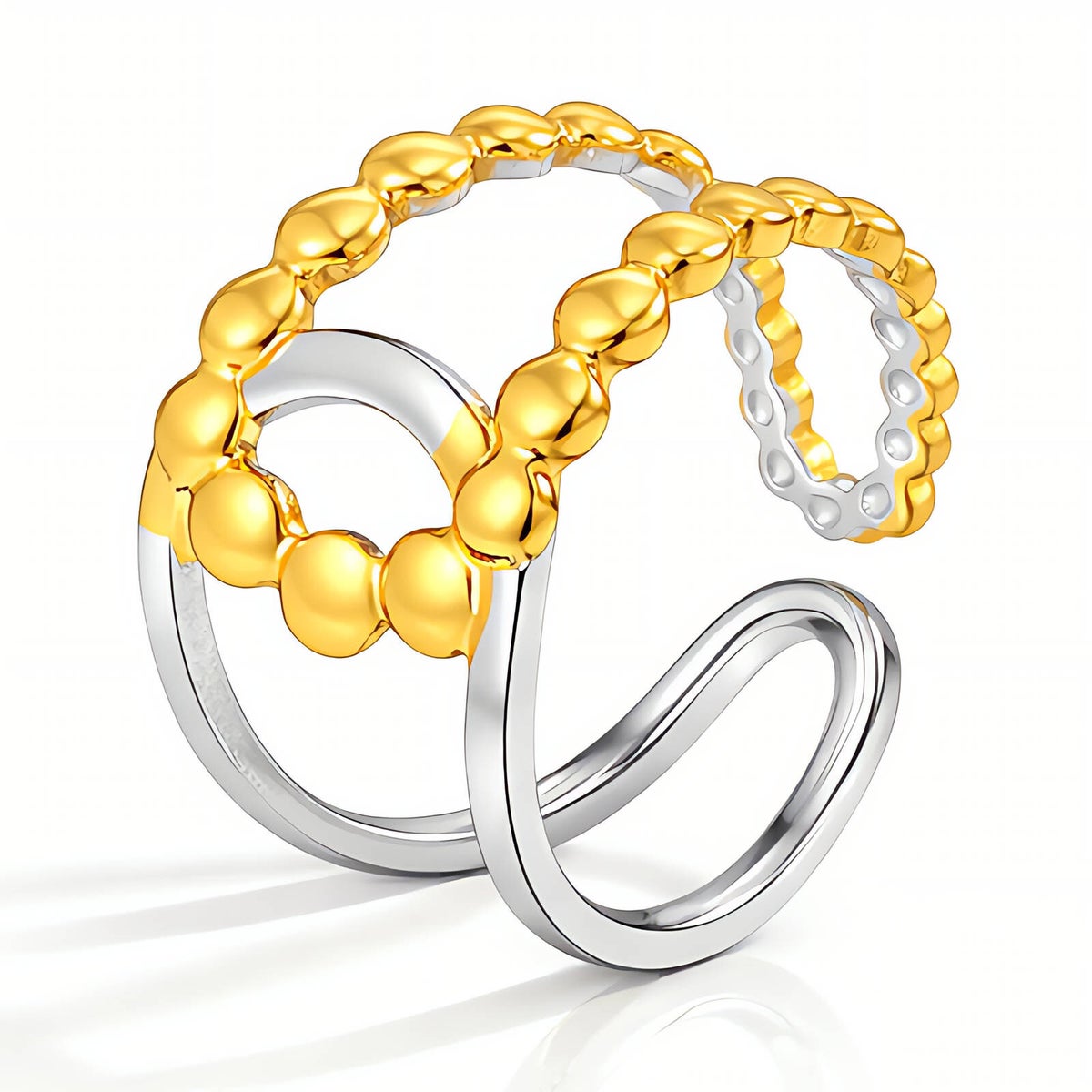Ring, 18K vergoldeter Edelstahl (Nr. 91612)