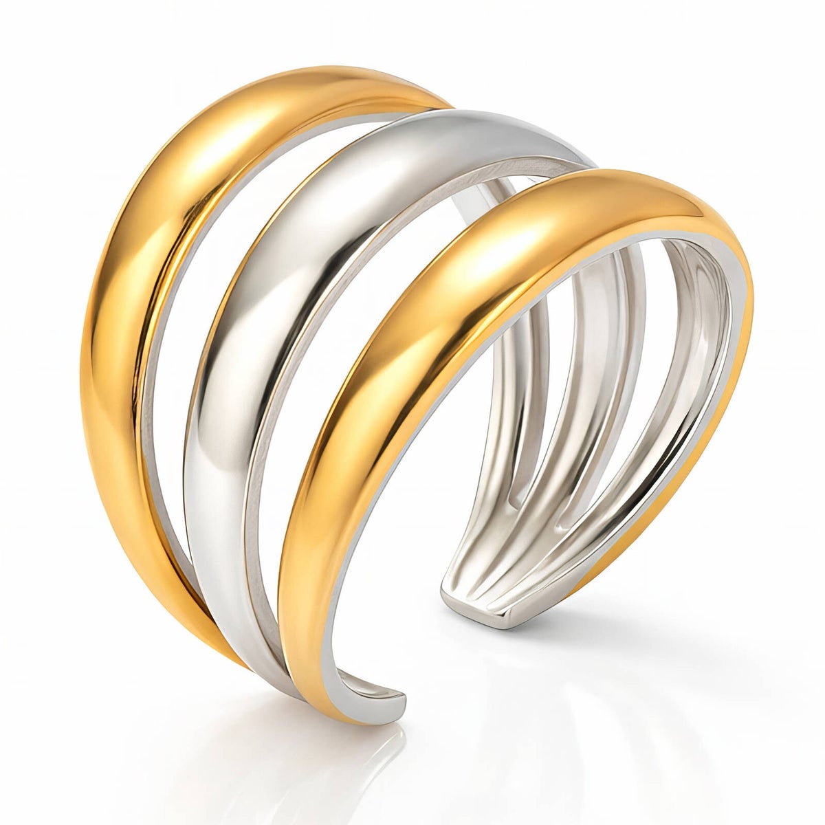 Ring, 18K vergoldeter Edelstahl (Nr. 91613)